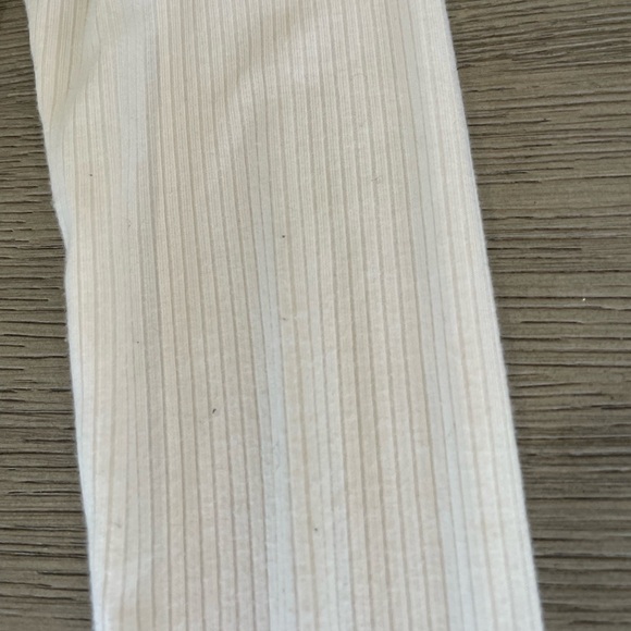 Garage White Ribbed Ruched Crop Top - Picture 5 of 6